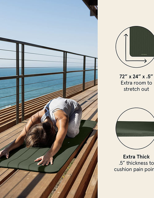 Load image into Gallery viewer, Solana Yoga Mat 1" &amp; 1/2" Thick W/Nylon Strap for Men &amp; Women - Non Slip Exercise Mat for Yoga
