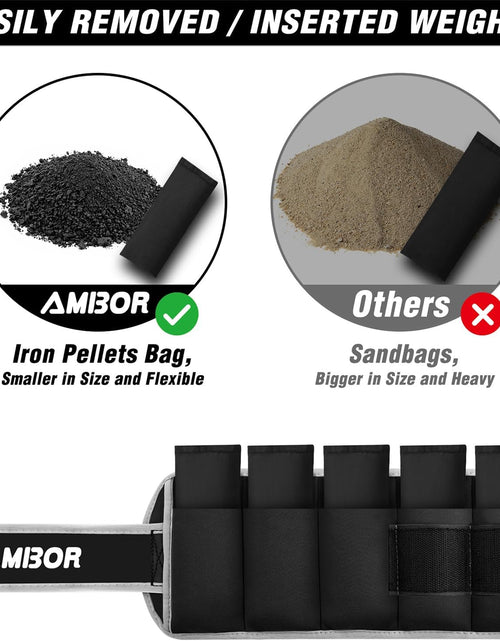 Load image into Gallery viewer, Ankle Weights, 1 Pair 2 3 4 5 Lbs Adjustable Leg Weights, Strength Training Ankle Weights for Men Women, Wrist Weights Strap Set for Walking Running Gym Fitness Workout 2 Pack
