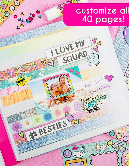 Load image into Gallery viewer, Ultimate Scrapbook by  Usa,Personalize &amp; Decorate Your DIY Scrapbook with Stickers,Sequins,Gemstones &amp; More.40-Page Hardcover Scrapbook,Pen,Scissors &amp; Glue Stick Included , Beige

