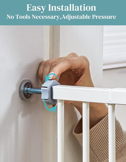 Load image into Gallery viewer, 29-39.6" Baby Gate for Pets, Auto Close Both Sides Dog Gate with One-Hand Opening, 30" Tall Safety Gates for Stairs, Hallways, Bedrooms, Wall Pressure Mount No Drill, White
