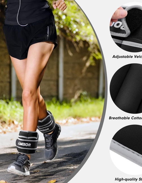 Load image into Gallery viewer, Ankle Weights, 1 Pair 2 3 4 5 Lbs Adjustable Leg Weights, Strength Training Ankle Weights for Men Women, Wrist Weights Strap Set for Walking Running Gym Fitness Workout 2 Pack
