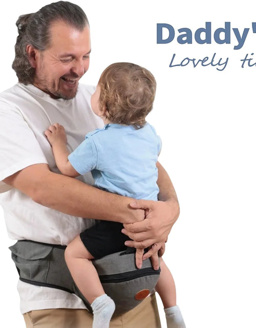 Load image into Gallery viewer, Baby Carrier,  6-In-1 Ergonomic Baby Carrier with Hip Seat Diaper Pocket Front and Back Baby Sling with Waist Stool Lumbar Support for Breastfeeding Newborn to Toddler, up 50Lbs (Gray)
