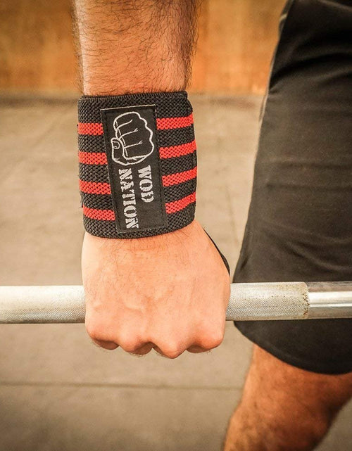 Load image into Gallery viewer, Wrist Wraps Weightlifting for Men &amp; Women - Weight Lifting Wrist Wrap Set of 2 Forcrossfit and Cross Training (12" or 18") + Includes Carrying Bag
