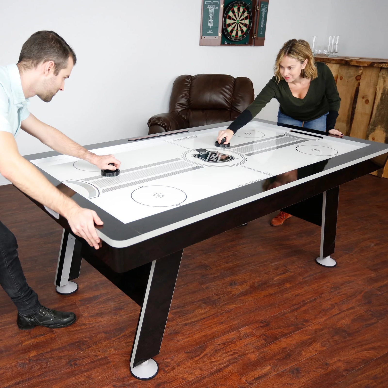 80” Power Play 2-In-1 Air Hockey Table with Table Tennis Top