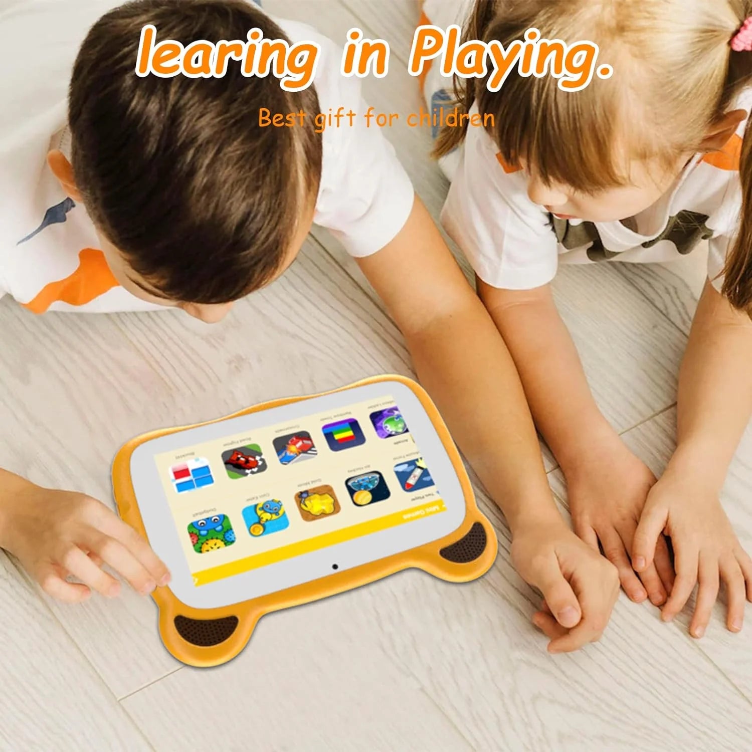 Kids Tablet 7 Inch Tablet for Kids Android 12 Toddler Tablet 2GB RAM+32GB ROM Wifi Tablet Pre Installed & Parent Control Learning Education Tablet Dual Camera IPS Touch Screen