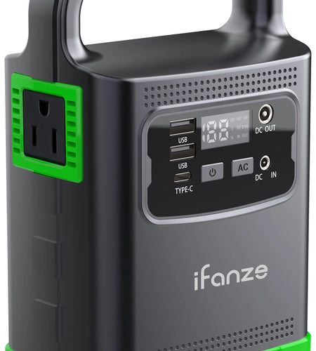 Portable Power Station, 24000Mah Camping Lithium Battery Solar Generator Fast Charging with AC Outlet 100W Peak Power Bank for Home Backup Outdoor Emergency RV Van Hunting