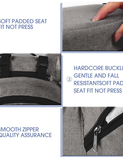 Load image into Gallery viewer, Baby Carrier,  6-In-1 Ergonomic Baby Carrier with Hip Seat Diaper Pocket Front and Back Baby Sling with Waist Stool Lumbar Support for Breastfeeding Newborn to Toddler, up 50Lbs (Gray)
