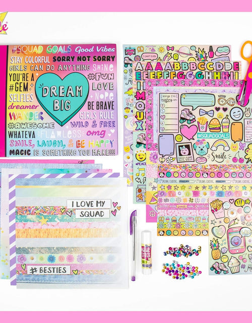 Load image into Gallery viewer, Ultimate Scrapbook by  Usa,Personalize &amp; Decorate Your DIY Scrapbook with Stickers,Sequins,Gemstones &amp; More.40-Page Hardcover Scrapbook,Pen,Scissors &amp; Glue Stick Included , Beige
