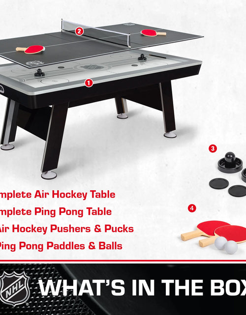 Load image into Gallery viewer, 80” Power Play 2-In-1 Air Hockey Table with Table Tennis Top
