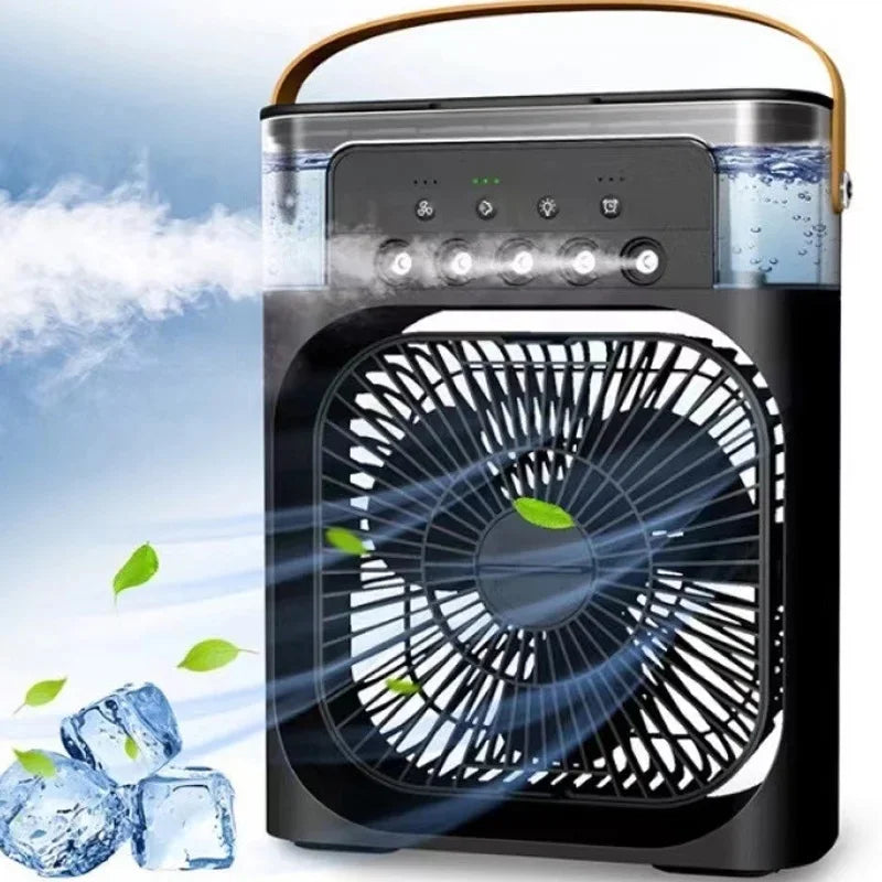 Portable Humidifier Fan Air Conditioner Household Small Air Cooler Hydrocooling Portable Air Adjustment for Office 3 Speed Fan