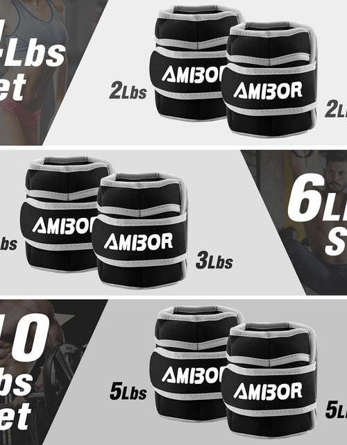 Load image into Gallery viewer, Ankle Weights, 1 Pair 2 3 4 5 Lbs Adjustable Leg Weights, Strength Training Ankle Weights for Men Women, Wrist Weights Strap Set for Walking Running Gym Fitness Workout 2 Pack

