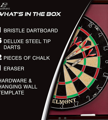 Bristle Dartboard and Cabinet Sets- Features Easy Assembly - Complete with All Accessories