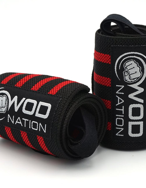 Load image into Gallery viewer, Wrist Wraps Weightlifting for Men &amp; Women - Weight Lifting Wrist Wrap Set of 2 Forcrossfit and Cross Training (12" or 18") + Includes Carrying Bag
