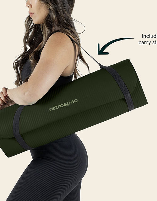 Load image into Gallery viewer, Solana Yoga Mat 1" &amp; 1/2" Thick W/Nylon Strap for Men &amp; Women - Non Slip Exercise Mat for Yoga
