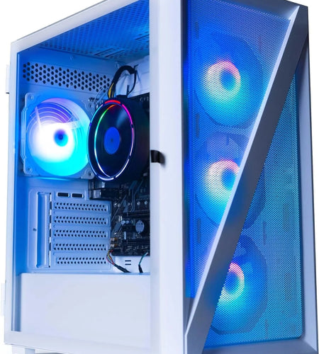 Castle Prebuilt Gaming PC - AMD Ryzen 5 5600G CPU (4.4Ghz Turbo) | Radeon Vega 7 Igpu (4GB) | 1TB M.2 Nvme SSD Storage | 16GB DDR4 RAM | Windows 11 Gaming Desktop Computer | 5G-Wifi + BT