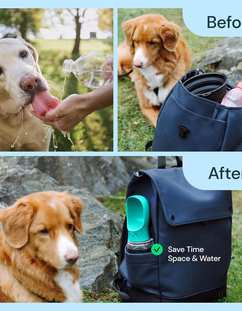 Load image into Gallery viewer, Dog Water Bottle, Lightweigh, Leak Proof Portable Travel Dog Water Dispenser - Perfect Puppy Drinking Bowl on the Go for Outdoor Walking and Hiking - Pet Accessories (19Oz, Blue)
