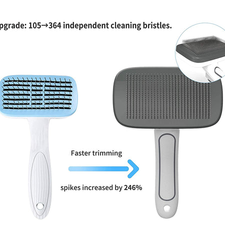 Self Cleaning Dog Brush for Long Haired Short Haired Dogs, Slicker Brush for Dogs Shedding Grooming, Dog Hair Brush for Large Medium Pets, Wire Cat Fur Brush, Pet Brush for Cats, Pet Hair Comb