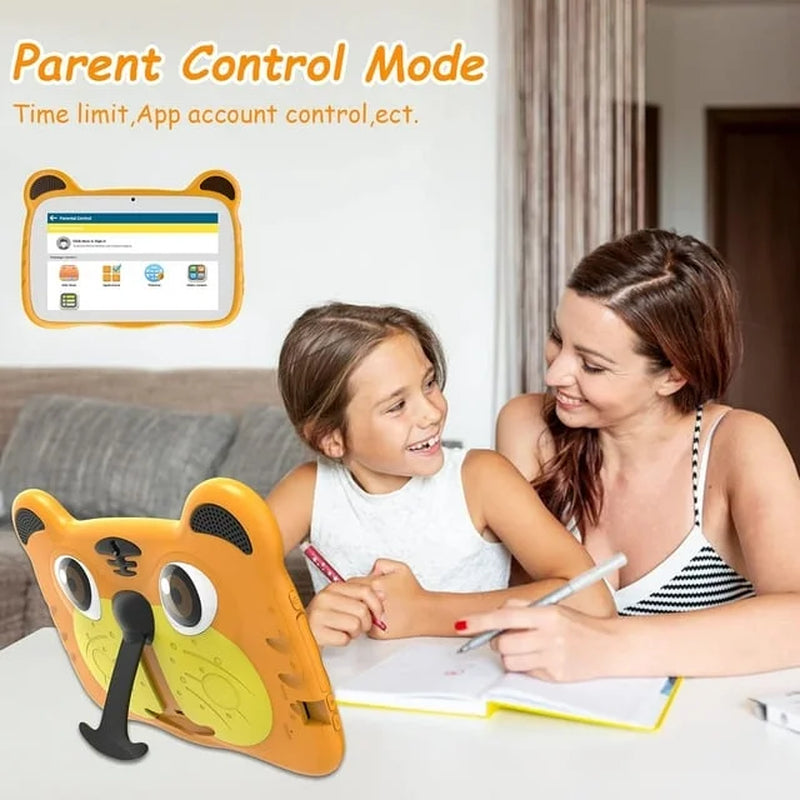 Kids Tablet 7 Inch Tablet for Kids Android 12 Toddler Tablet 2GB RAM+32GB ROM Wifi Tablet Pre Installed & Parent Control Learning Education Tablet Dual Camera IPS Touch Screen