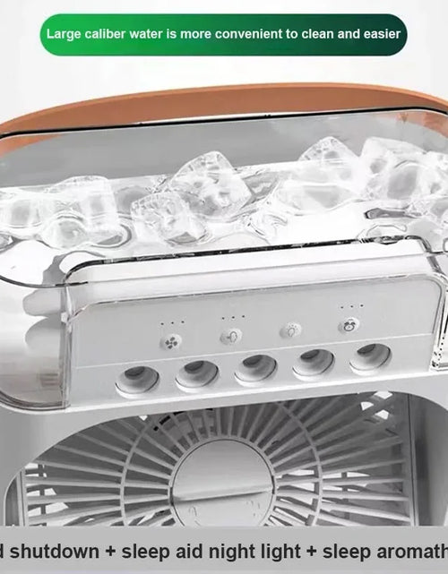 Load image into Gallery viewer, Portable Humidifier Fan Air Conditioner Household Small Air Cooler Hydrocooling Portable Air Adjustment for Office 3 Speed Fan
