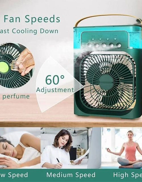 Load image into Gallery viewer, Portable Humidifier Fan Air Conditioner Household Small Air Cooler Hydrocooling Portable Air Adjustment for Office 3 Speed Fan
