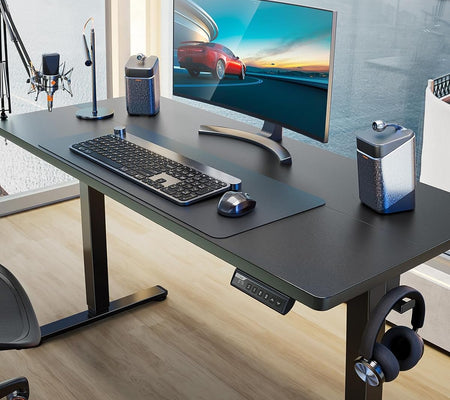 Height Adjustable Electric Standing Desk, 48 X 24 Inches Sit Stand up Desk, Memory Computer Home Office Desk (Black)